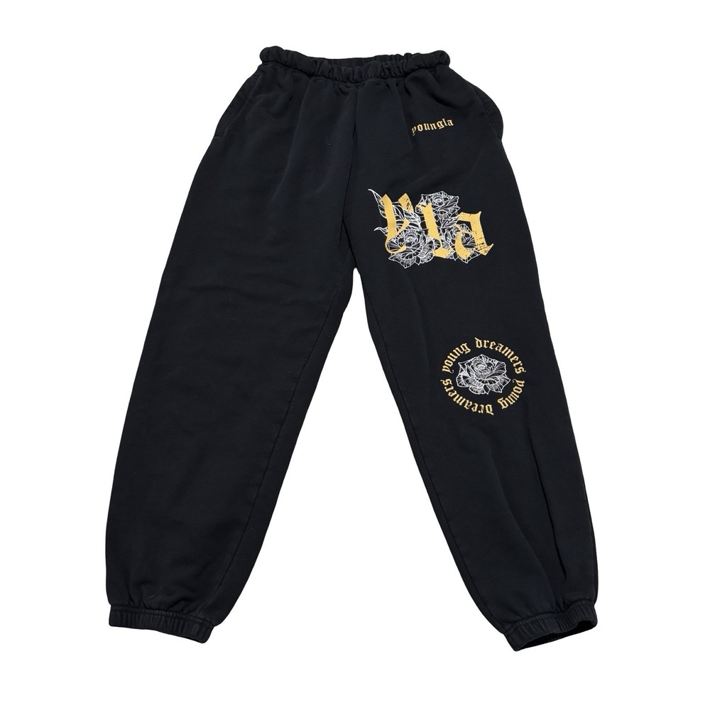 YoungLA Men's Jogger Sweatpants Black Size Medium 27 x 28